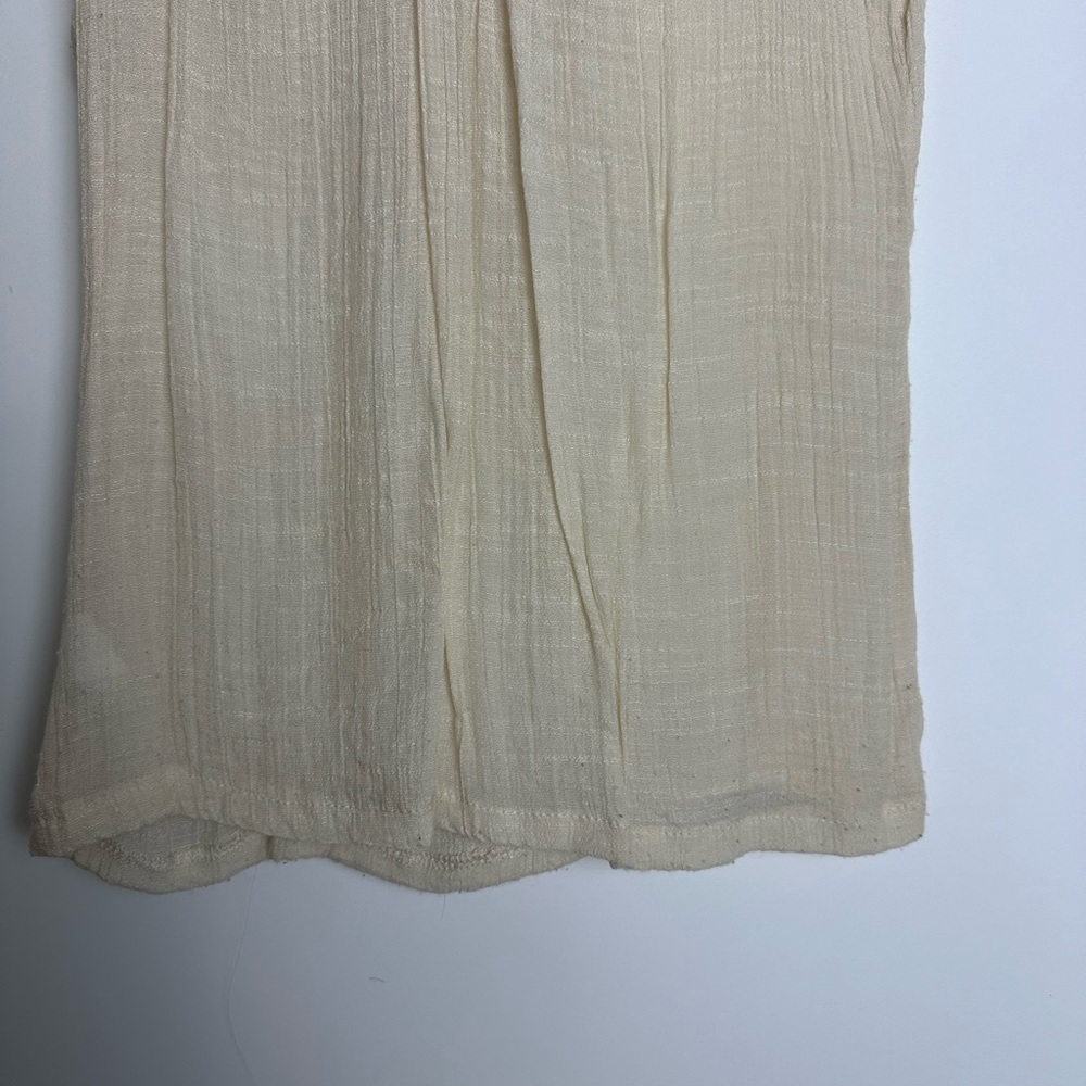 Cream Lace-Trimmed Women's Top with Bow Tie - Picture 10 of 14